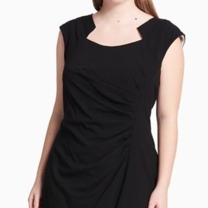 Calvin Klein knee length ruched sheath dress